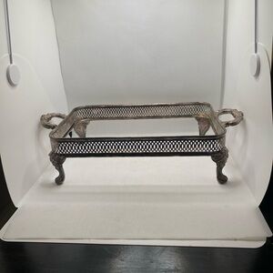 Vintage Silver-Plate Casserole Holder Server